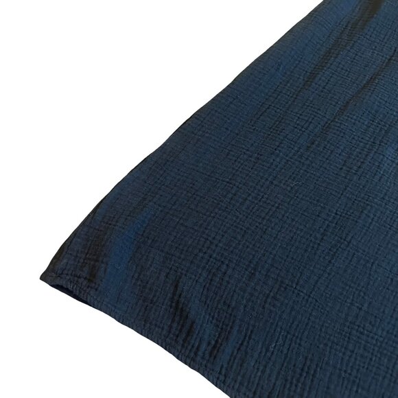 Sol Los Angeles Black Gauze Midi Dress Spaghetti Strap Tie Back Size XS Small - Picture 5 of 12